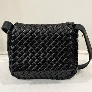 Bottega Veneta  Mini Cobble Padded Intreccio Leather Shoulder Bag